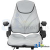 A & I Products Seat, F20 Series, Slide Track / Armrest / Headrest / Gray Vinyl 22" x22" x14" A-F20ST135